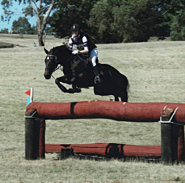 Tara and Personal Banner on cross country